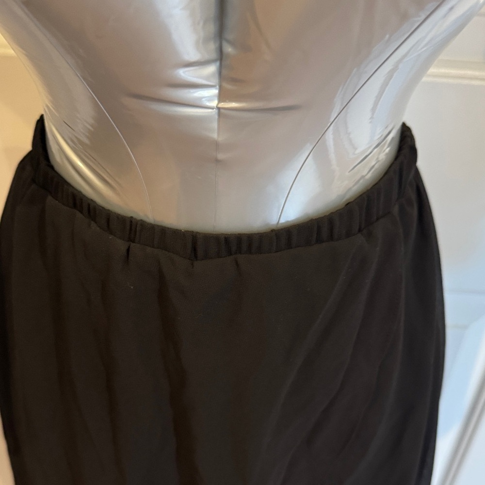 H&M Black sheer High-Low Midi Skirt Sz 2 - Picture 4 of 7